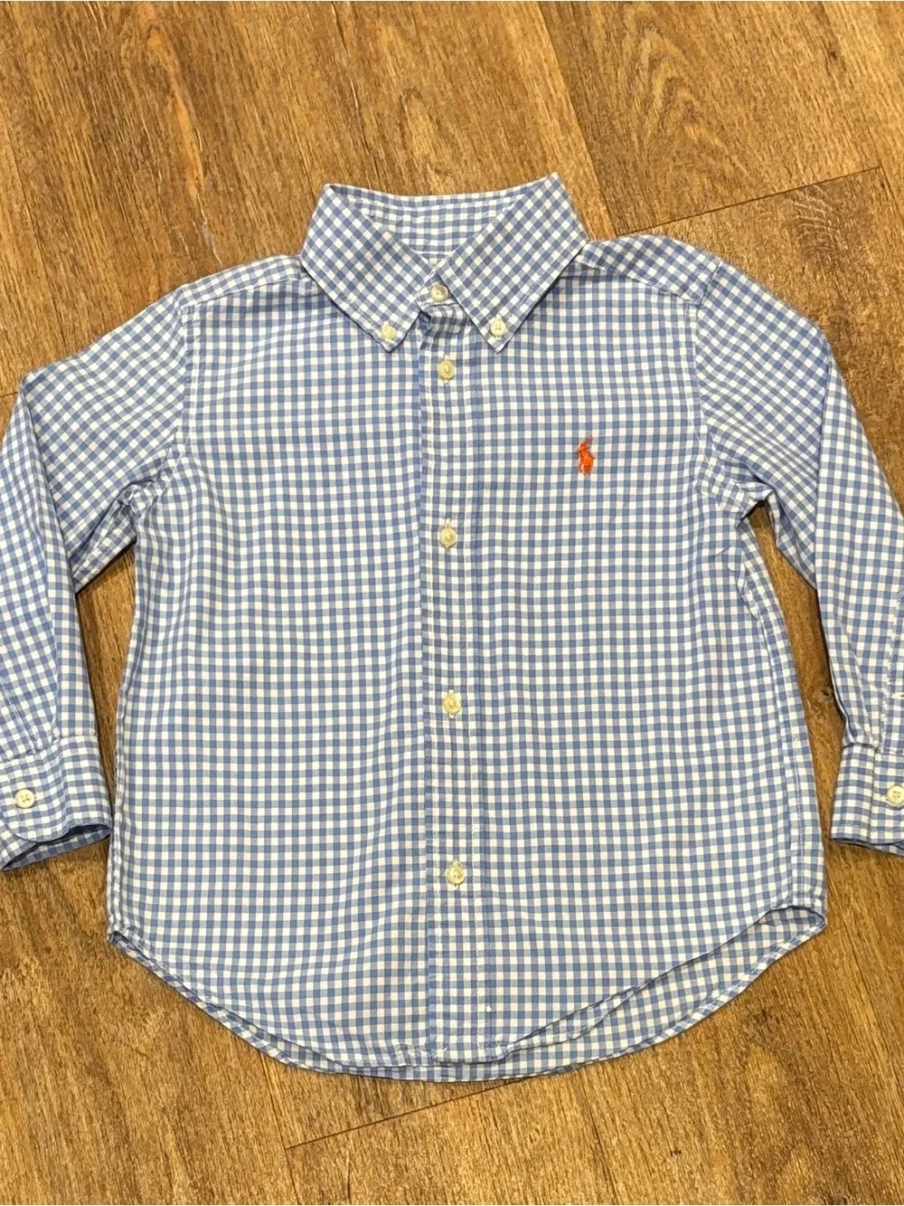 Lot of 4  Ralph Lauren Gingham Plaid Shirts Boys 3/3T  EUC